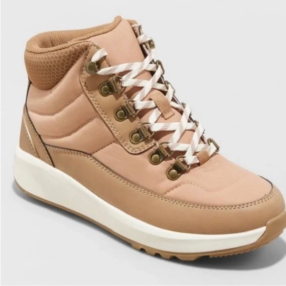 Universal Thread Shoes - Women's Bergen Hiking Winter Boots - Universal Thread Tan Size 8.5
